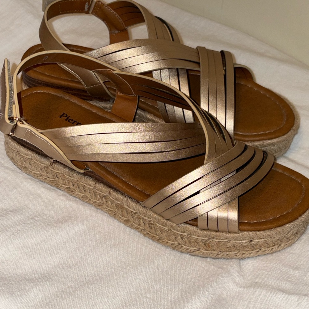 Pierre Dumas Women's Metallic Espadrilles NWOT
